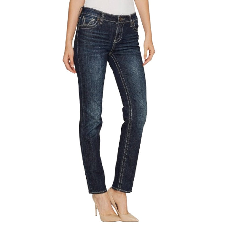 KUT FROM THE KLOTH Women's Stevie Straight Leg Jean Size 6 Blue Wise Wash NWT