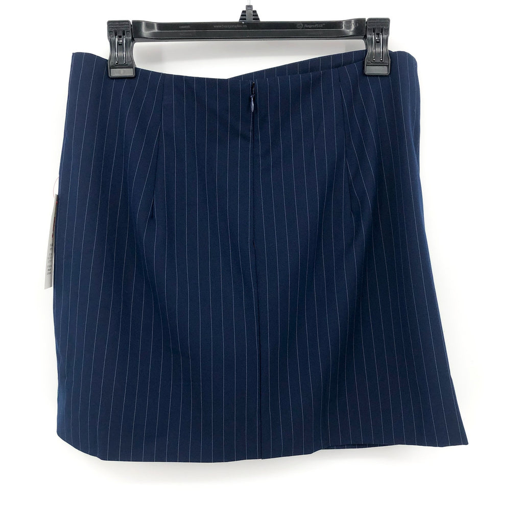 BARDOT Women's Layton Pin Stripe Mini Skirt Large US 8 Navy Blue NWT