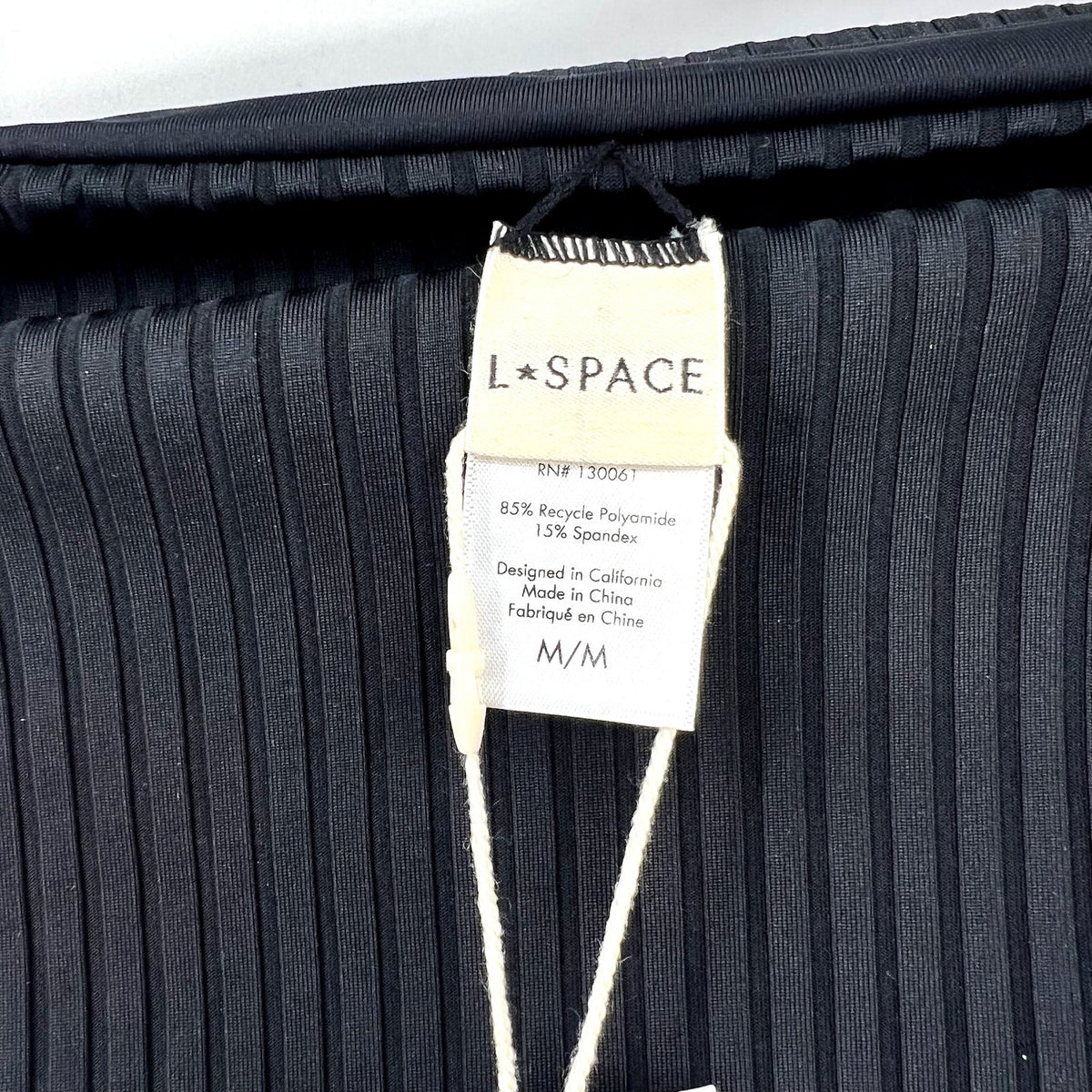 L*SPACE Women's Savannah Classic High Waist Bikini Bottoms Medium Black NWT