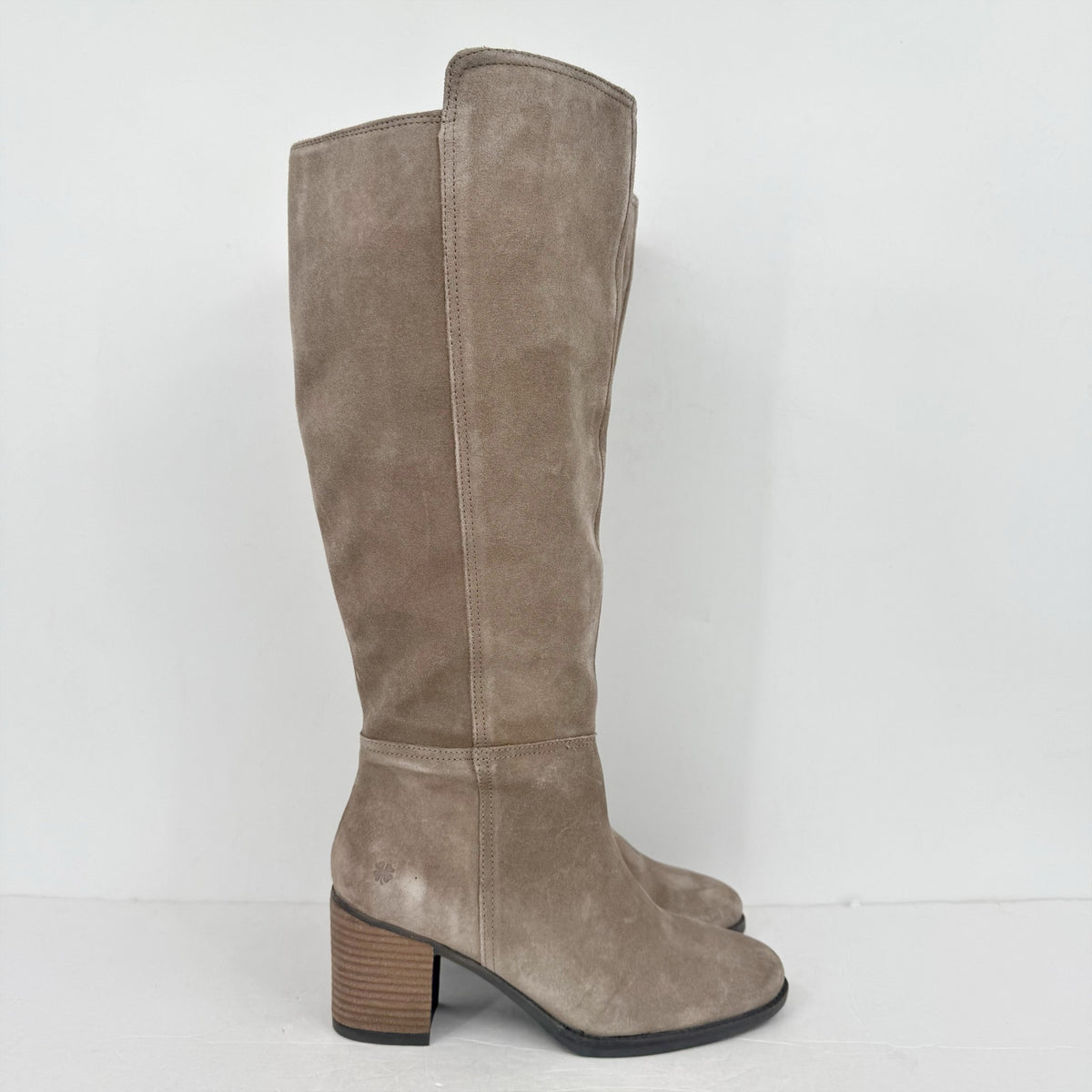Lucky Brand Womens Bonnay Knee High Boot US 8 Wide EU 39 XW CALF Brown Suede NIB