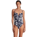LAUREN RALPH LAUREN Allora Underwire OTS One Piece Size 6 Blue White Floral NWT