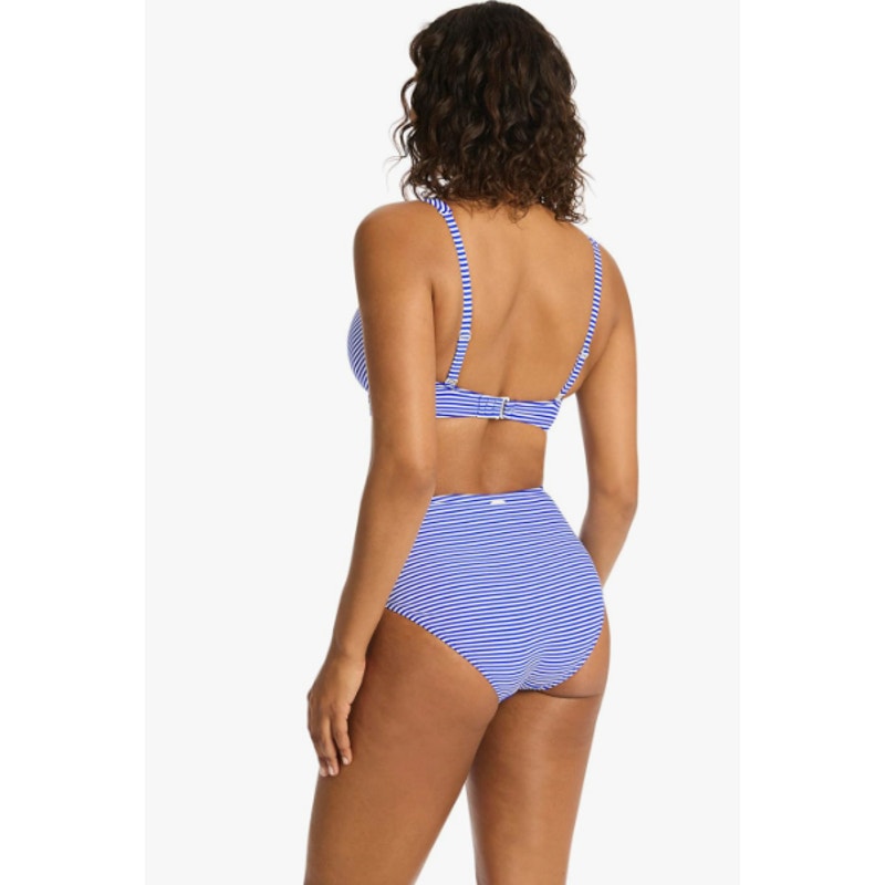 SEA LEVEL SWIM Standard Varsity Bikini Set Top US 10 Bottom US 12 Blue White NWT