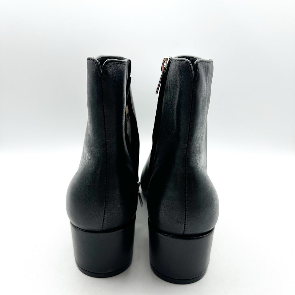 Marc Fisher LTD Womens Leonna Ankle Boots Size 8.5 M Black Leather Heels NWOB