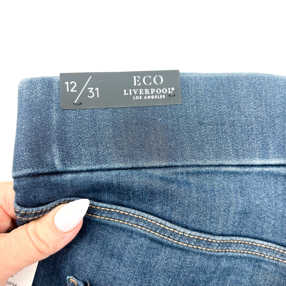 Liverpool Women's Sienna Pull-On Skinny Jeans Size 12 Dark Blue NWT