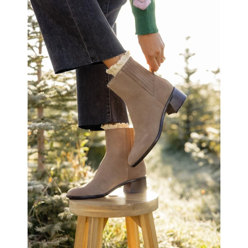 DOLCE VITA Women's Linny H2O Bootie Size 8.5 Olive Grey Suede Waterproof NIB