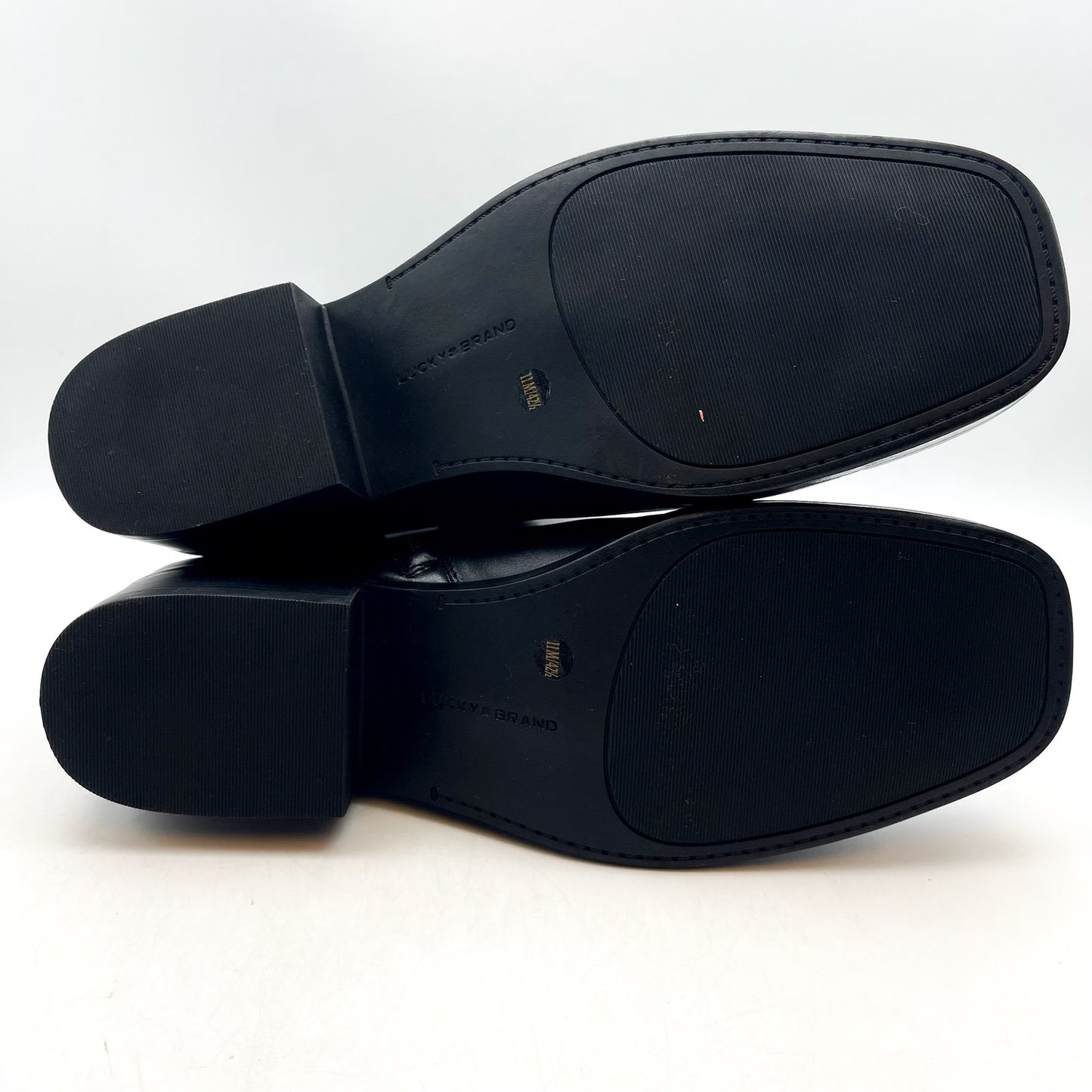 Lucky Brand Womens Kamany Braided Ankle Bootie US 11 M Black Leather NWOB