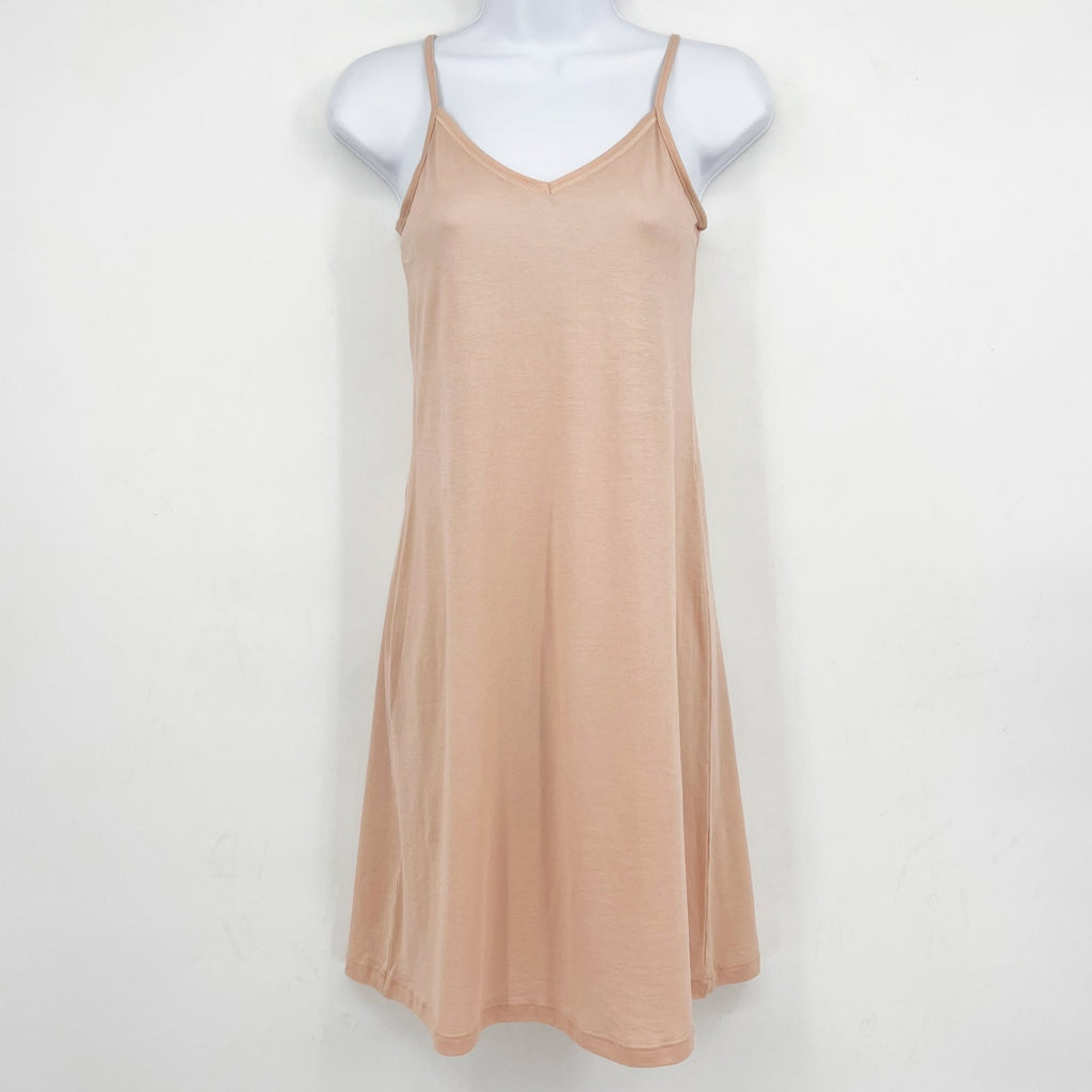 HANRO Women's Ultralight Cotton Bodydress Small Beige Sleeveless 1828 NWT