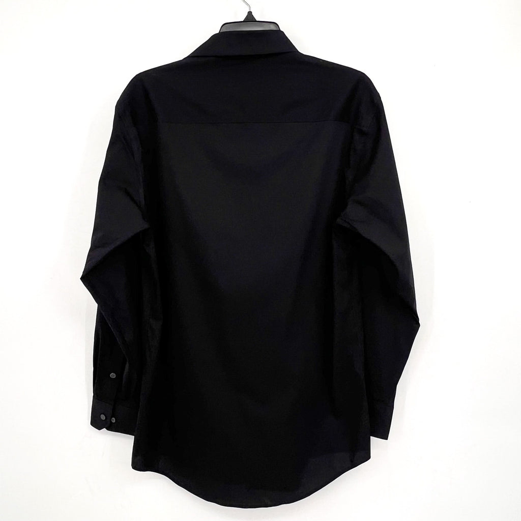 ALFANI Men's Regular-Fit Button Down Dress Shirt Small Black Long Sleeve NWT