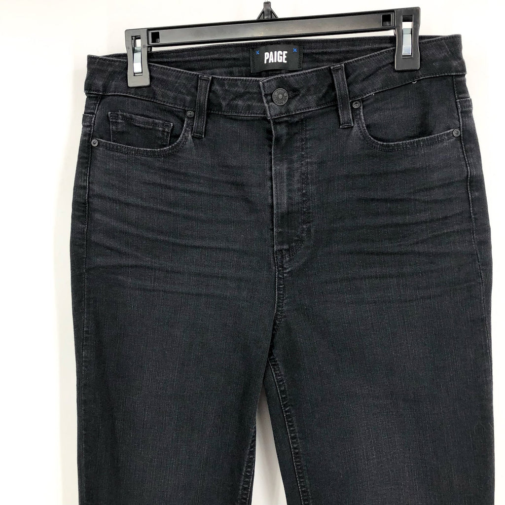 PAIGE Women's High Rise Laurel Canyon Flare Jean Size 30 US 10 Black Willow NWT
