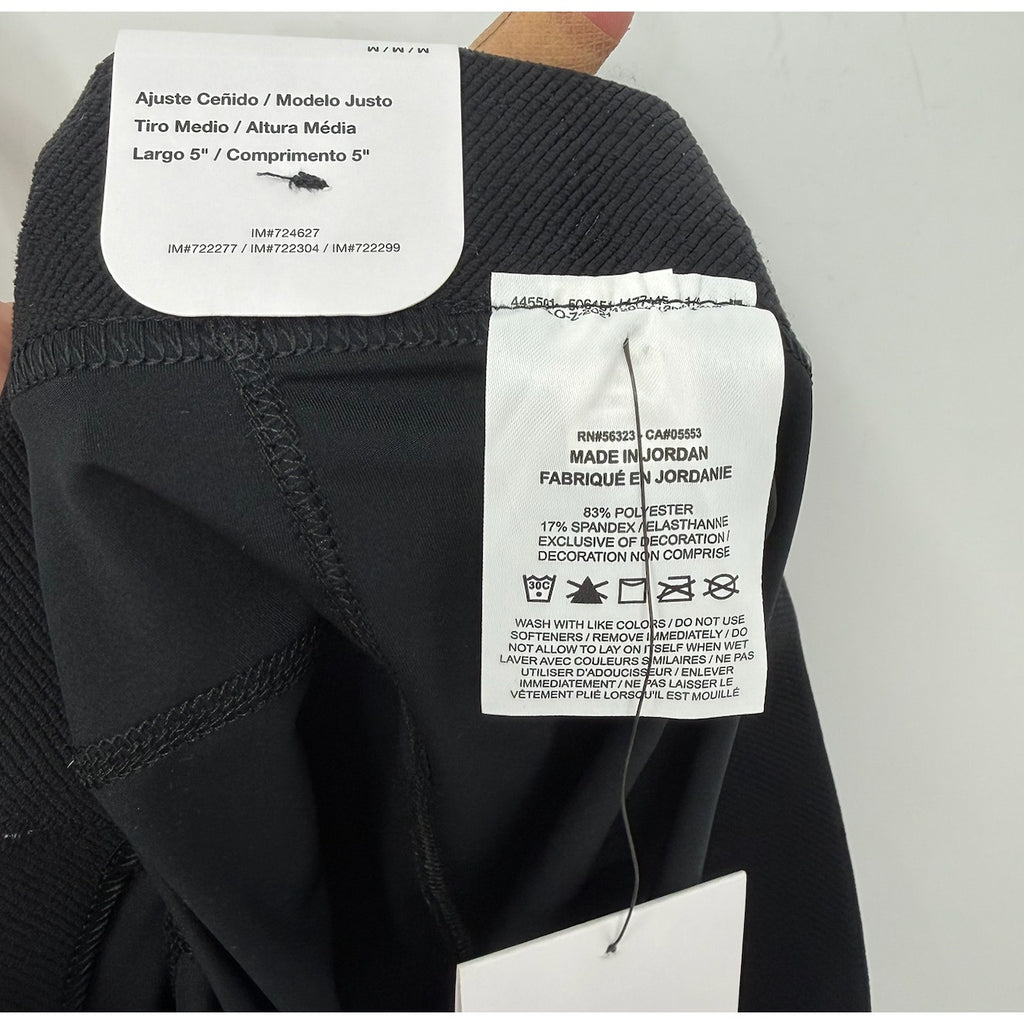 NIKE Pro 365 Dri-FIT Training 3" Mid Rise Bike Shorts Medium Black White NWT