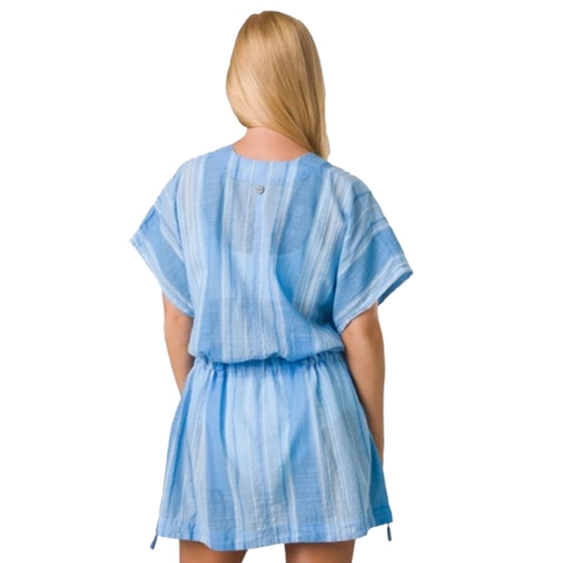 PRANA Women's Marina Bay Tunic Cover Up XL Blue Clear Sky Cotton Dress NWT
