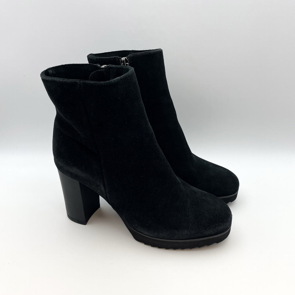 La Canadienne Womens Myranda Ankle Boot US 5 Black Suede Water-Resistant NWOB