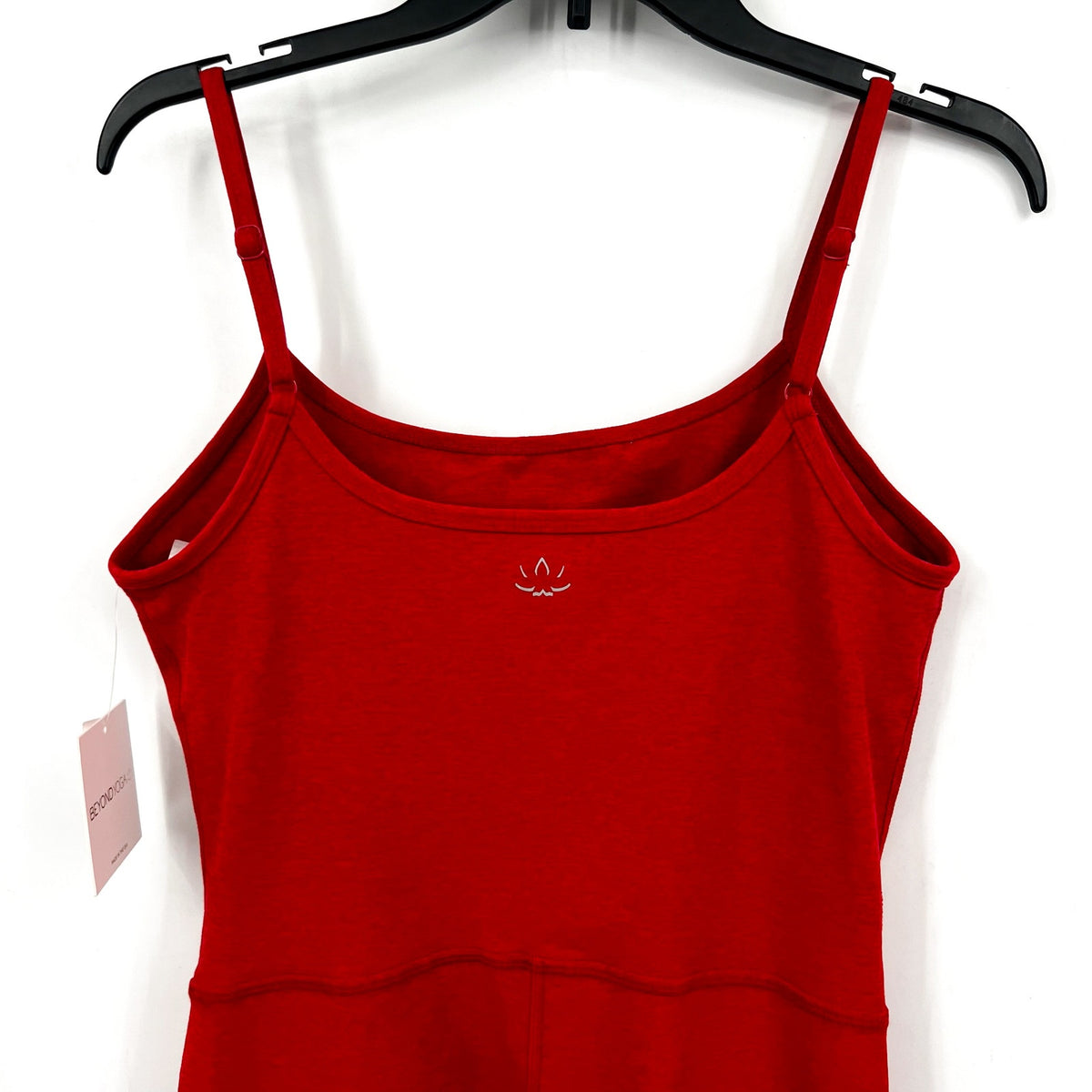 BEYOND YOGA Uplevel Midi Jumpsuit Large 12-14 Ruby Red Heather Space Dye NWT