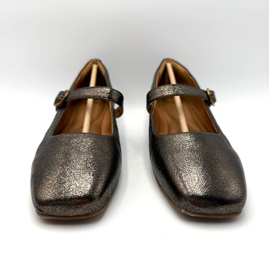 Sofft Womens Palma Mary Jane Flats Size 8.5 EU 39.5 Bronze Metallic Leather NIB