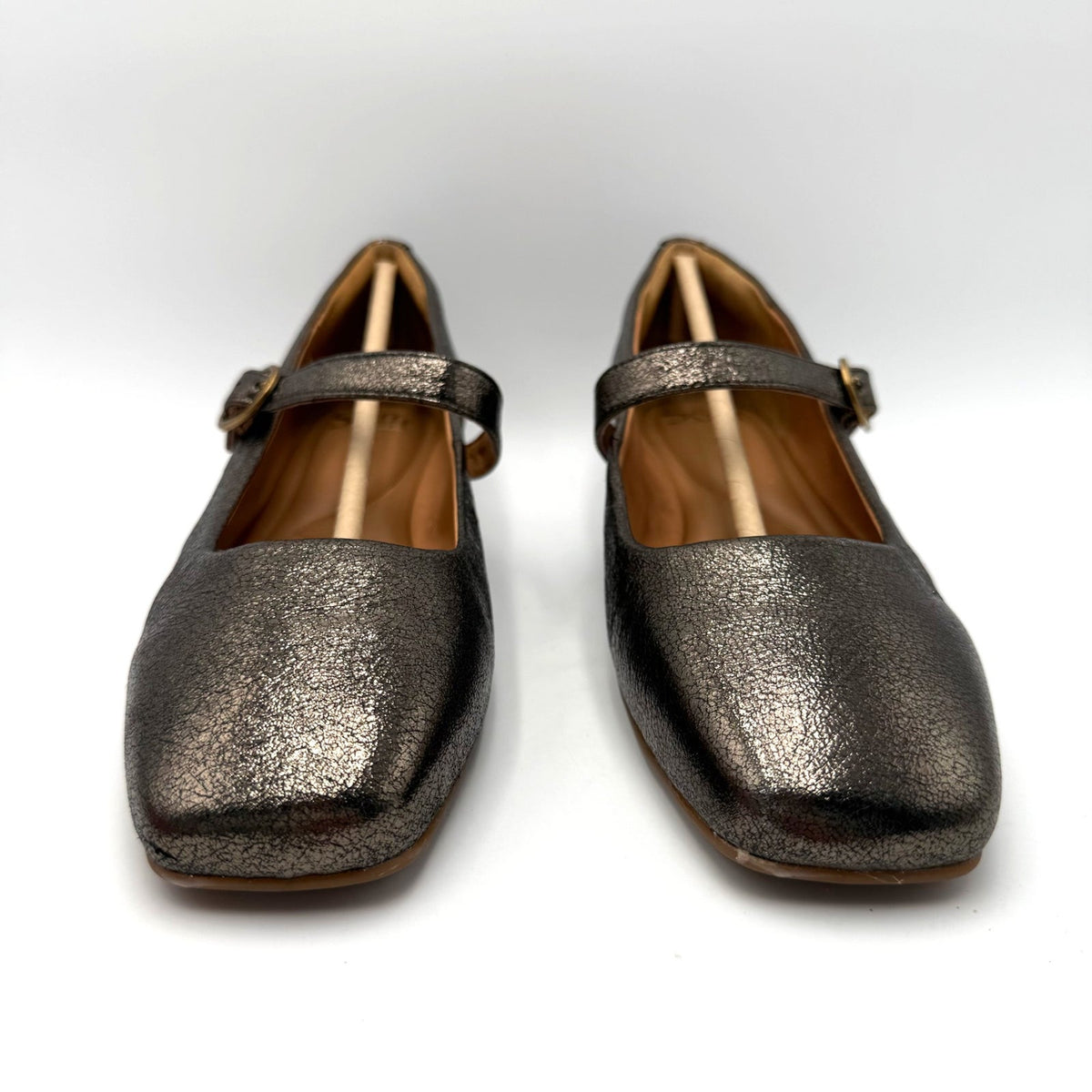 Sofft Womens Palma Mary Jane Flats Size 8.5 EU 39.5 Bronze Metallic Leather NIB