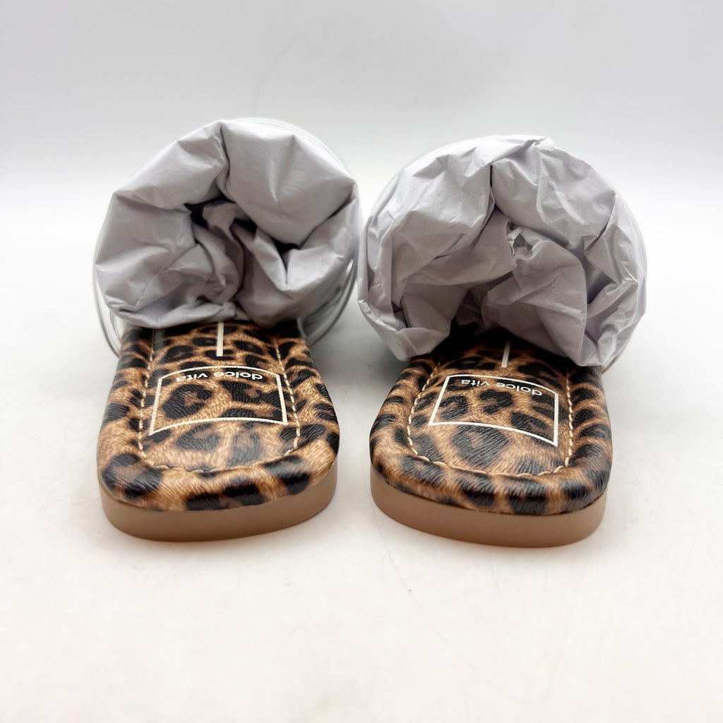 Dolce Vita Womens Leanna Sandals Size 8.5 Leopard Brown Slide Flip Flop NIB