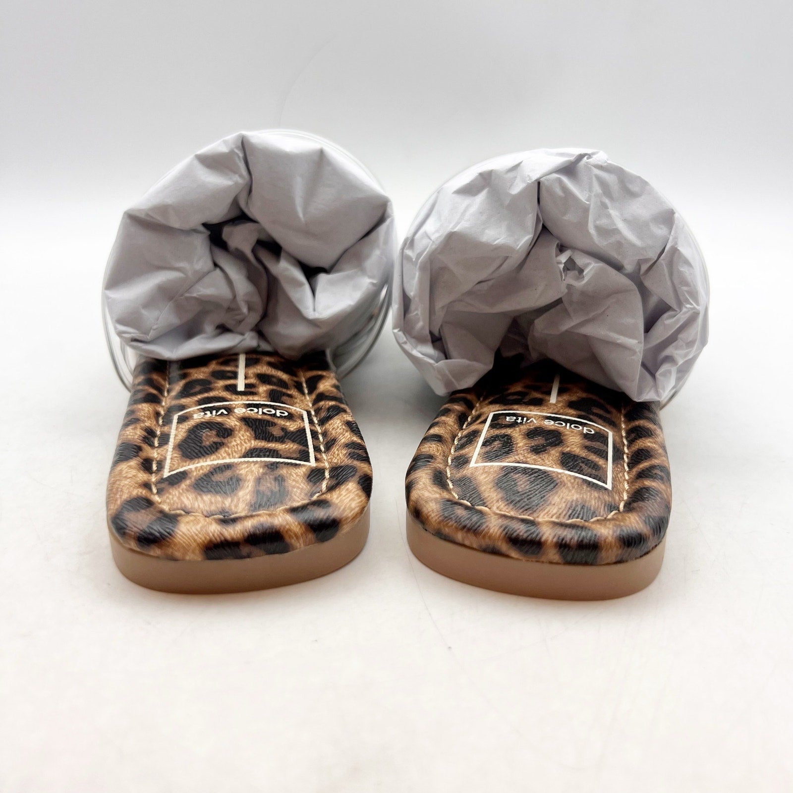 Dolce Vita Womens Leanna Sandals Size 8.5 Leopard Brown Slide Flip Flop NIB