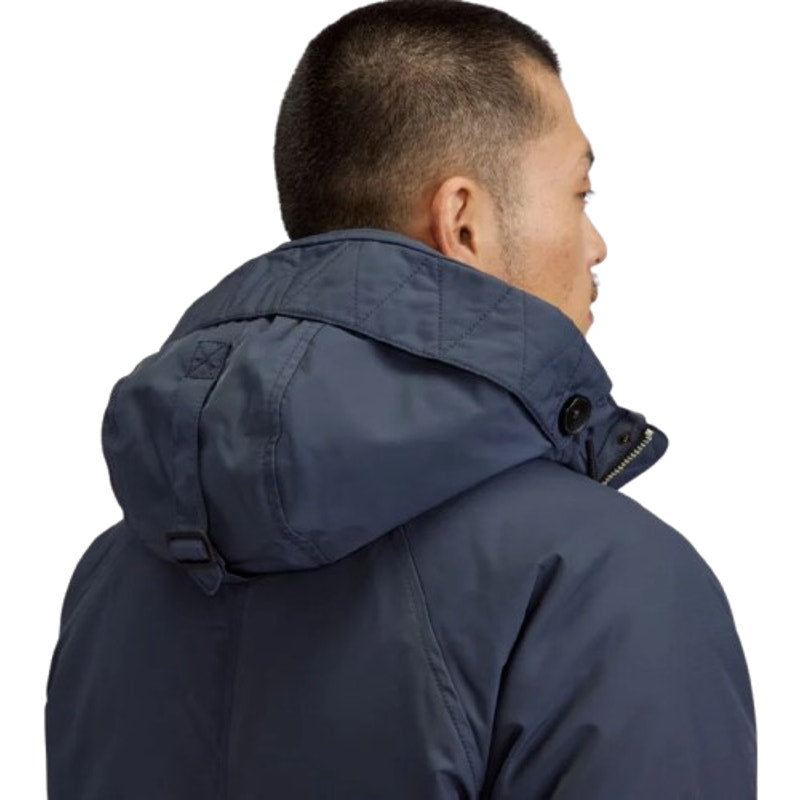 EVERLANE Men's The ReNew Long Parka Jacket Medium Navy Blue Hooded NWOT