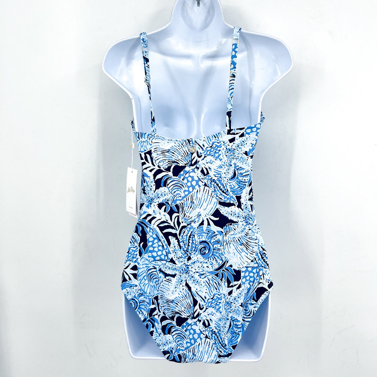 LILLY PULITZER Solaria One-Piece Swimsuit SIZE 8 Blue Coastal Constellation NWT