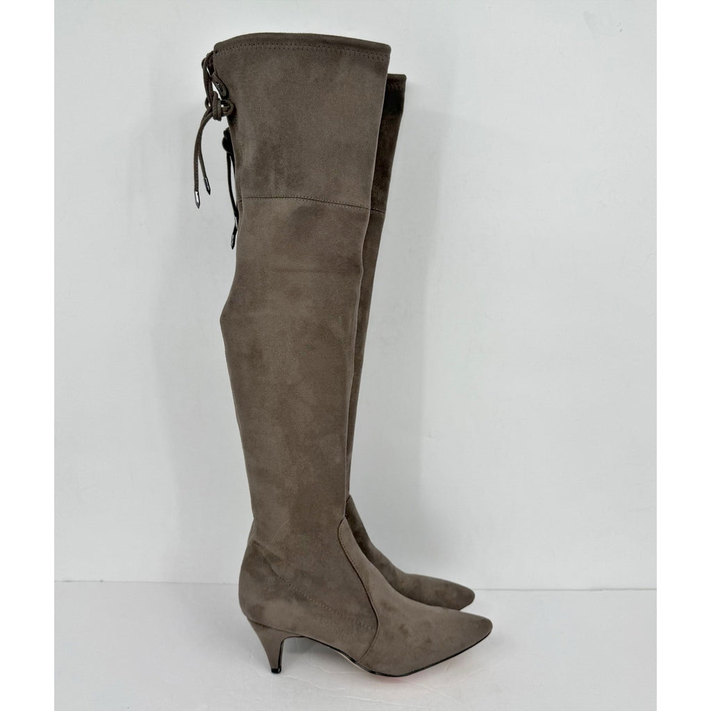 Sam Edelman Womens Kristie Over The Knee Boots Size 8 M Grey Taupe NWOB