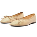 Schutz Womens Arissa Straw Ballet Flats US 8.5 Beige Woven Bow NWOB