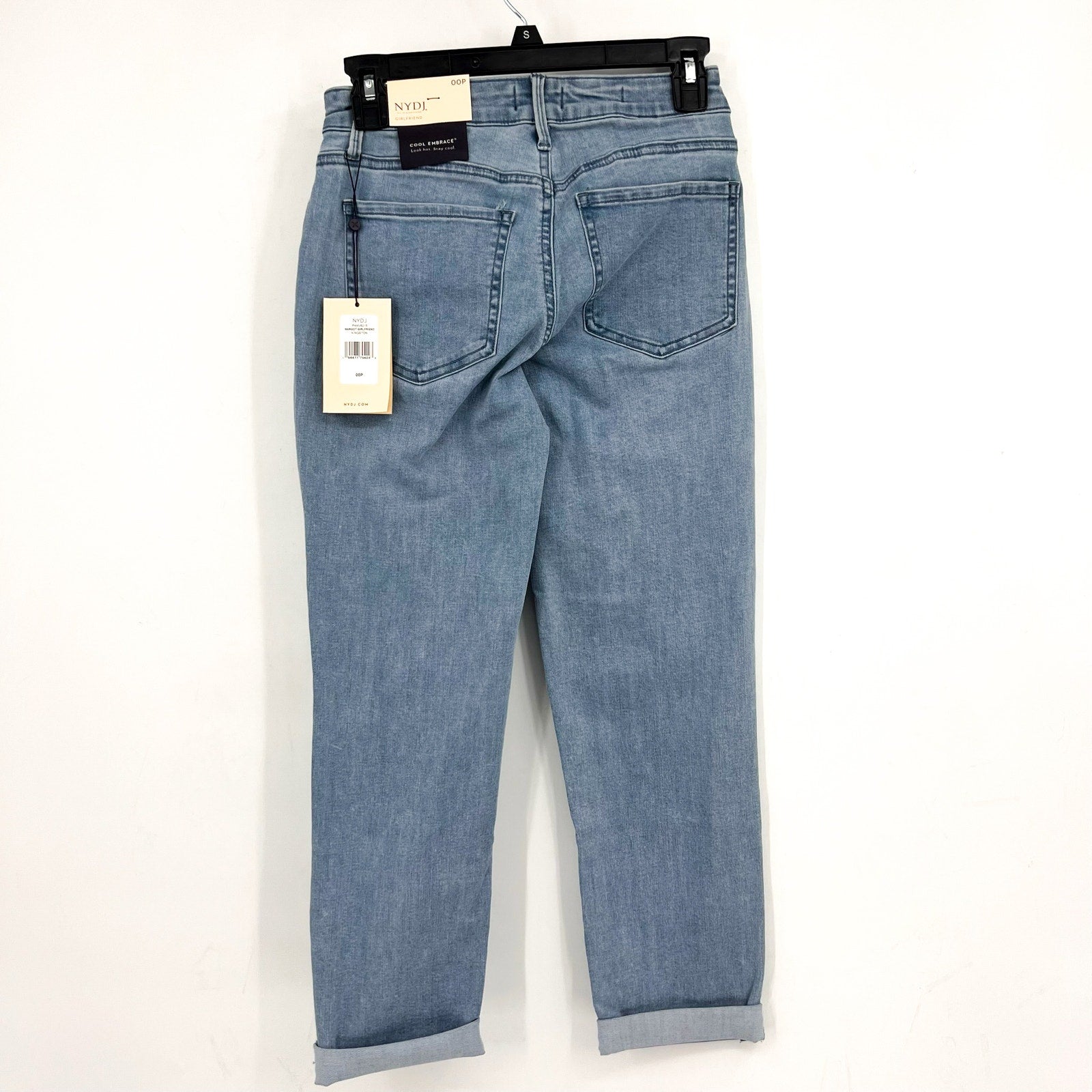 NYDJ Womens Margot Girlfriend Jeans Size 00 PETITE Kingston Blue NWT
