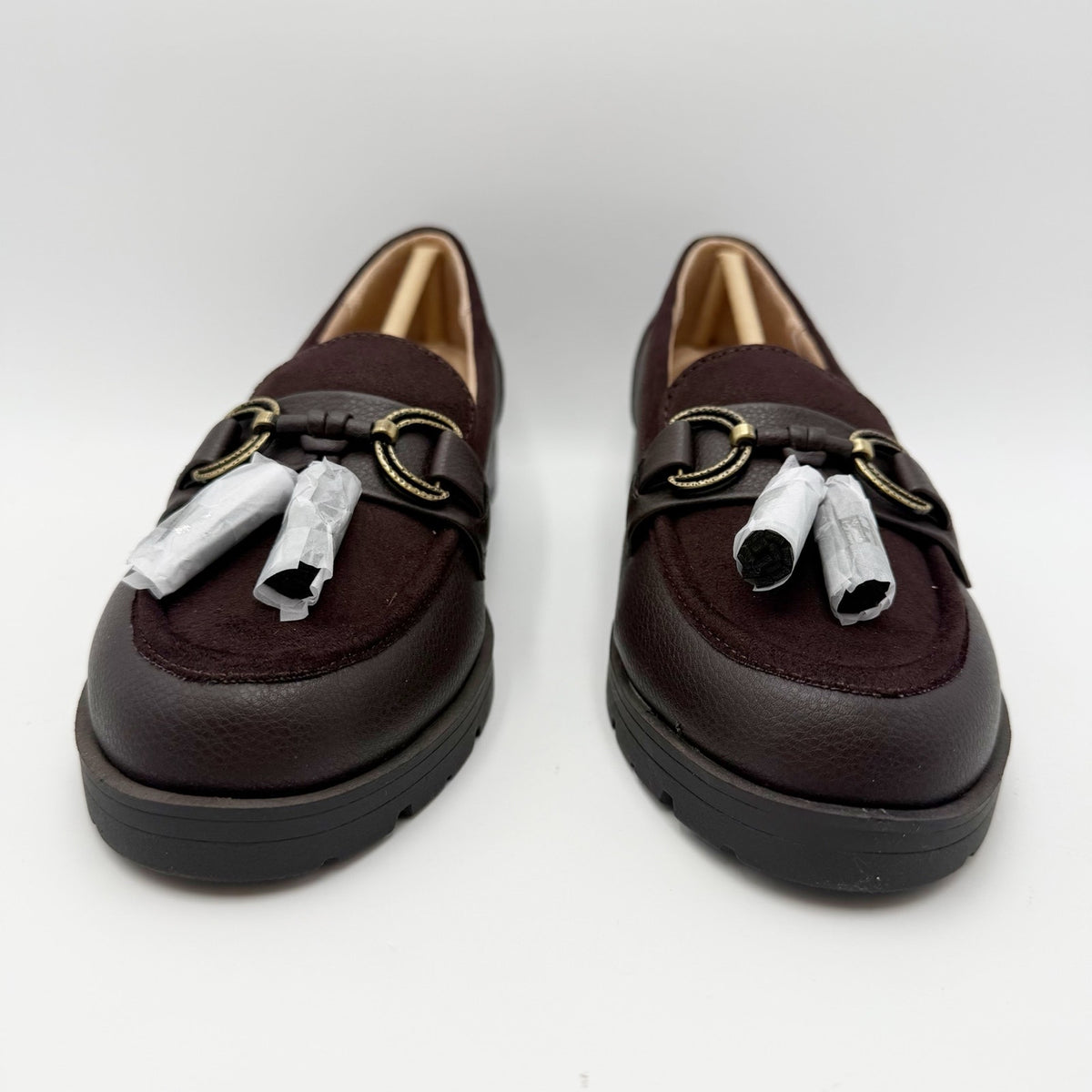LifeStride Womens Logan Flat Loafers Size 7.5 M EU 38 Chocolate Brown NIB