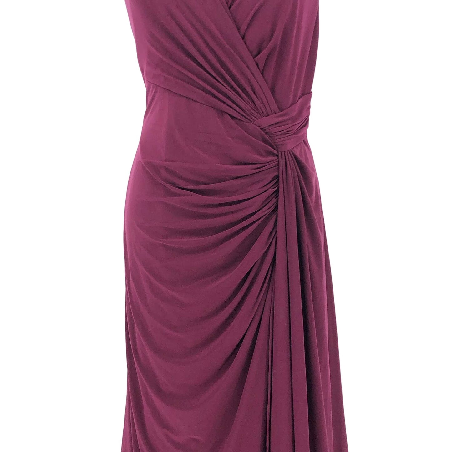 LA FEMME 29814 Women Knot Waist Jersey Evening Dress 18 Red Dark Berry NWT