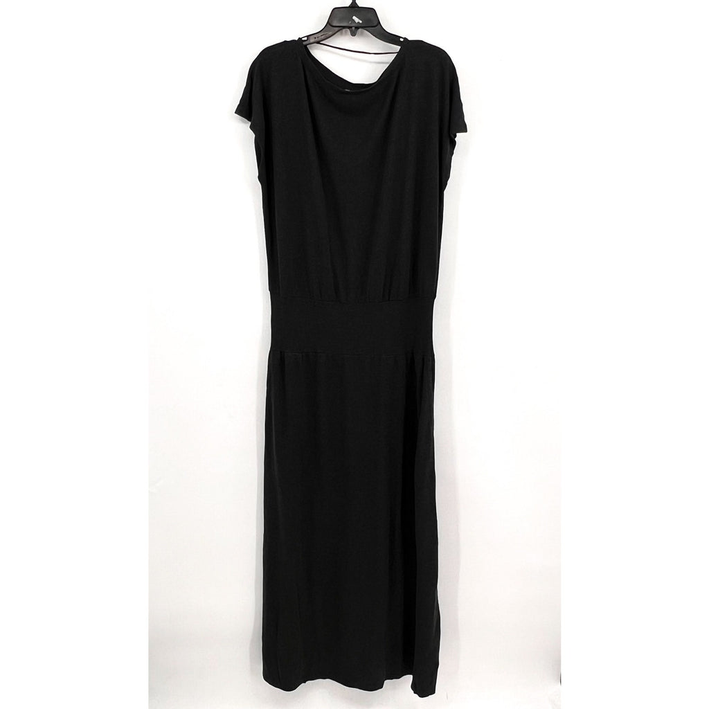 PRANA Women's Cozy Up Skyland Dress Large Black Stretch Boatneck NWT