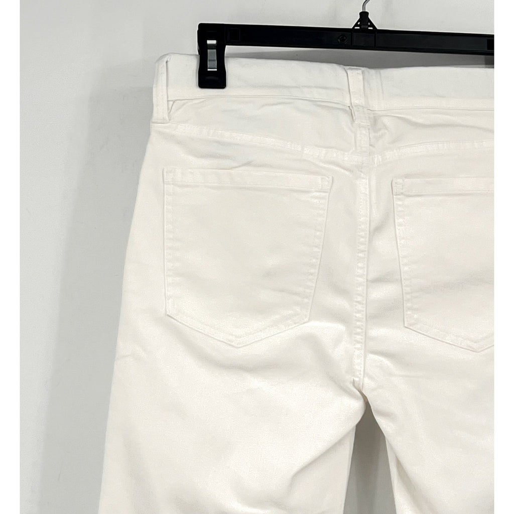 LIVERPOOL Women's The Gia Glider Crop Flare Jeans Size 4/27 Bright White NWT