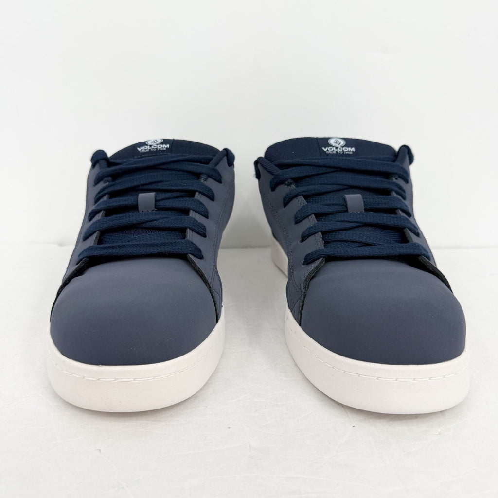 Volcom Mens Stone Comp Toe Work Shoes US 9.5 Navy Blue Leather EH SR NIB