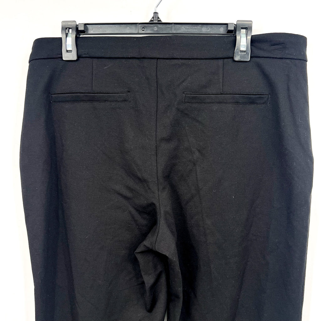NYDJ Women's Slim Trouser Pants Size 12 Black Ponte Knit High Rise NWT