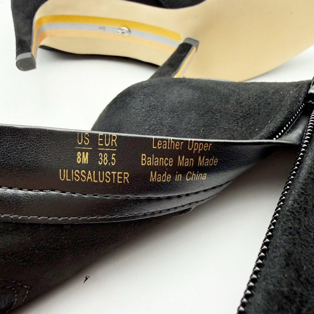 Sam Edelman Womens Ulissa Luster Ankle Bootie US 8 M Black Suede Rhinestone NWOB