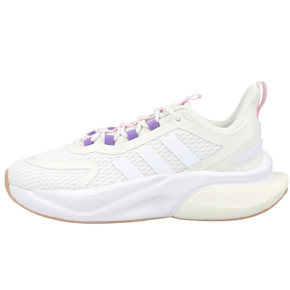 ADIDAS Womens Alphabounce+ Athletic Shoes Size 5.5 White Purple Trainers NWOB