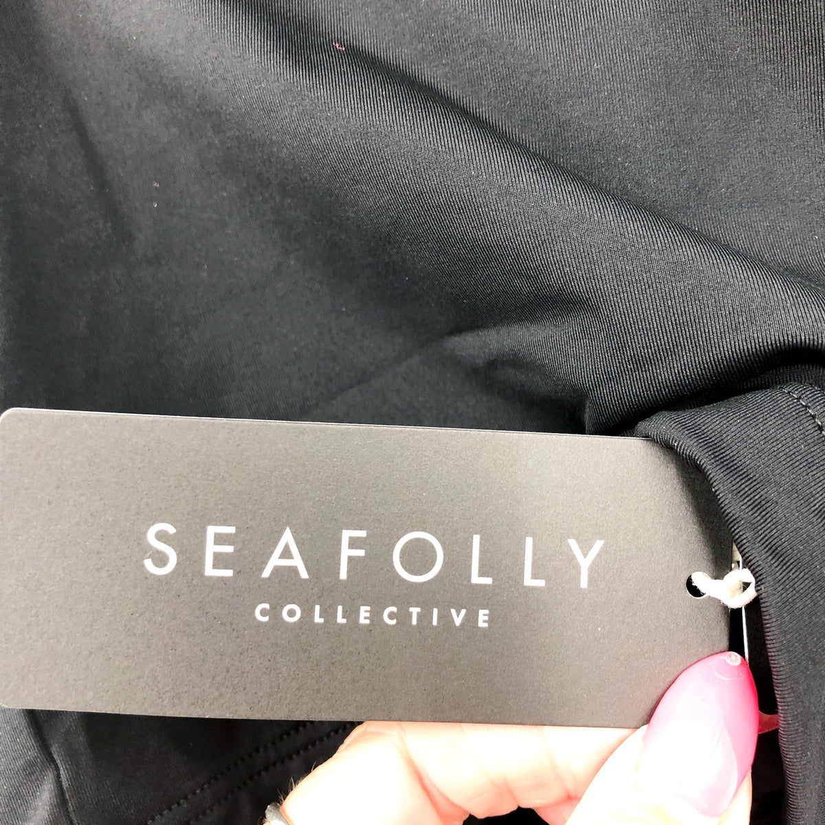SEAFOLLY Women's Roll Top Boyleg Swim Bottom Size 10 Black NWT