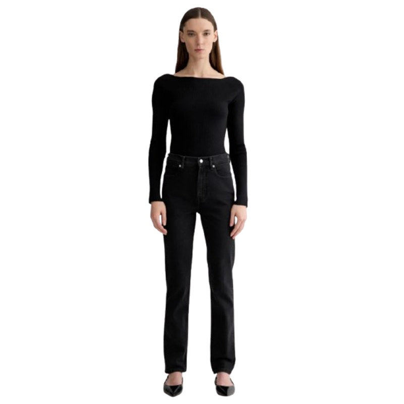 EVERLANE Women's The Way-High Slim Jeans 26x31 US 2 Black Low Stretch Denim NWT