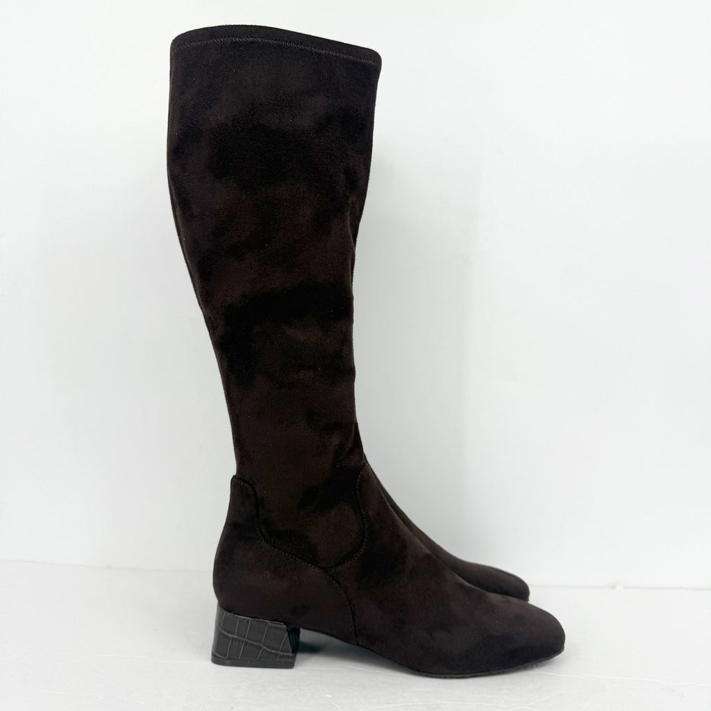 Donald Pliner Womens Regina Knee High Boot US 8.5 M Brown Suede NWOB