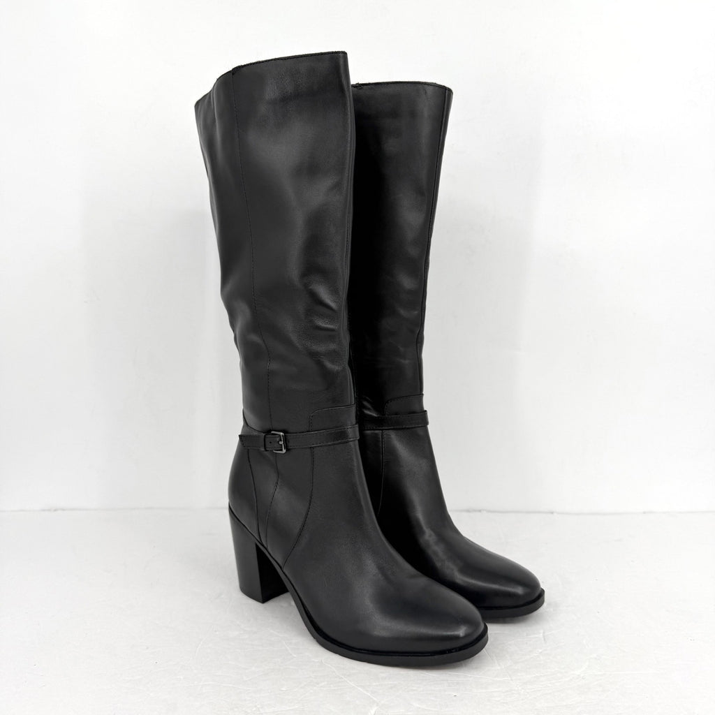 Easy Spirit Womens Eflex Imani Knee High Boots US 8.5 Black Leather NWOB