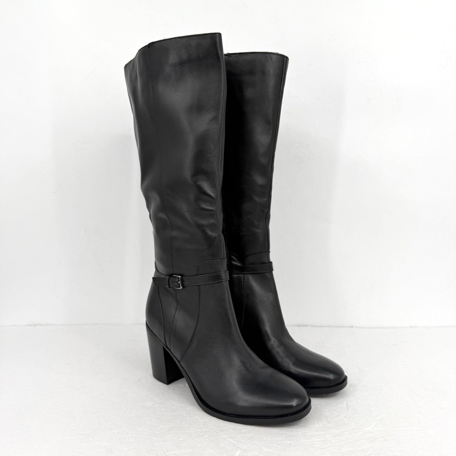 Easy Spirit Womens Eflex Imani Knee High Boots US 8.5 Black Leather NWOB