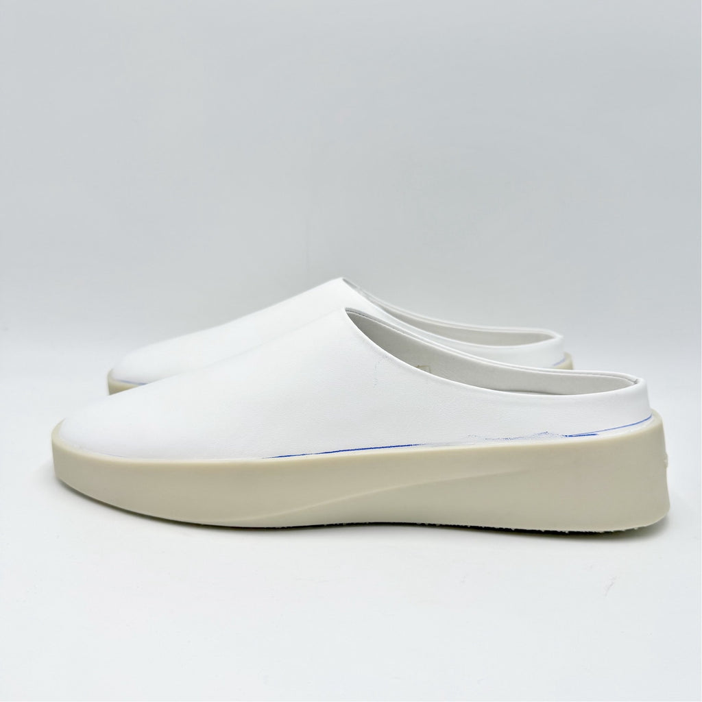 Wolf & Shepherd Cruise Mule Slip On Shoes Mens 5.5 Womens 7 White Leather NIB