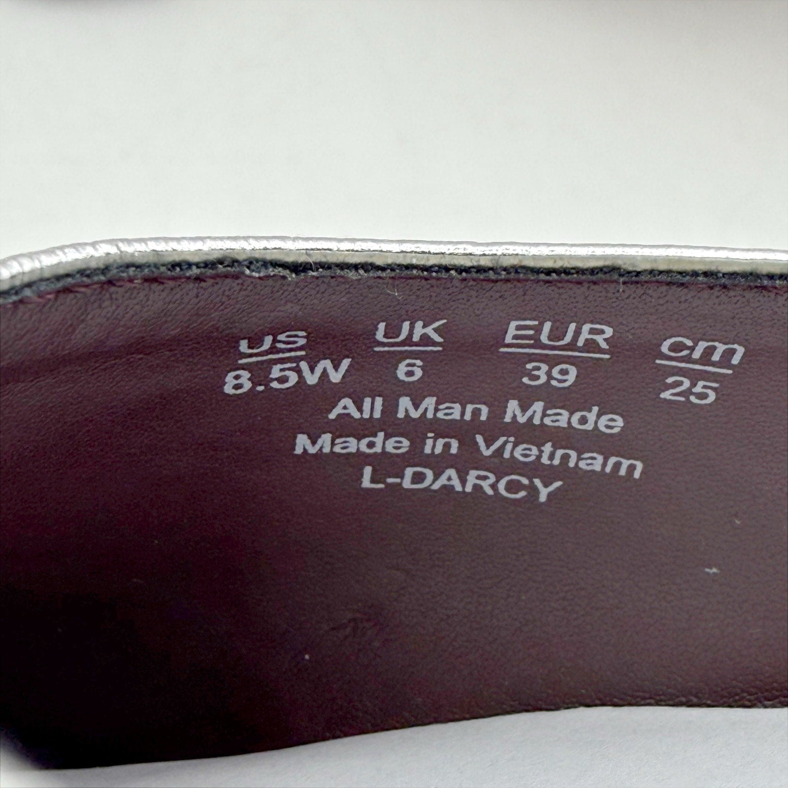 Franco Sarto Womens Darcy Pumps US 8.5 Wide EU 39 Silver NIB