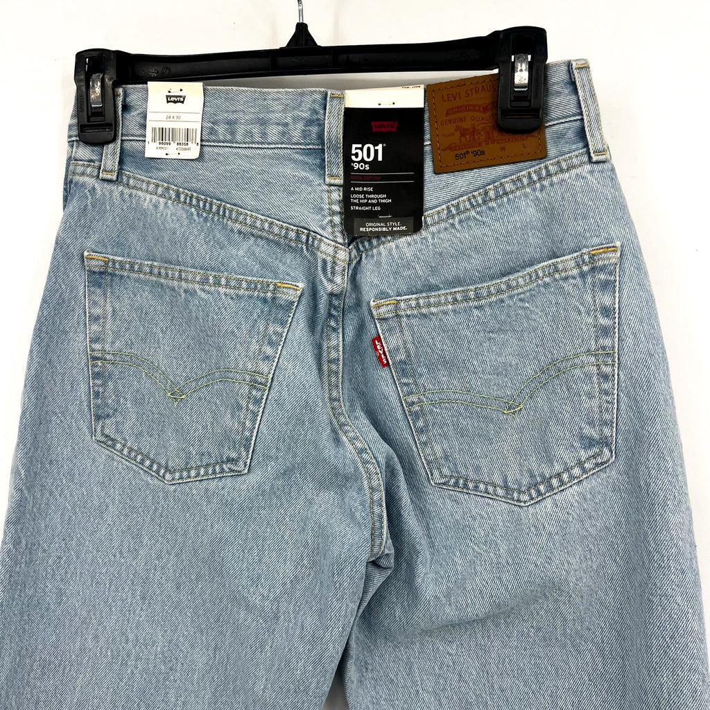 LEVI'S Womens 501 ‘90s Straight Jeans 24x30 Size 00 Ever Afternoon A19590011 NWT