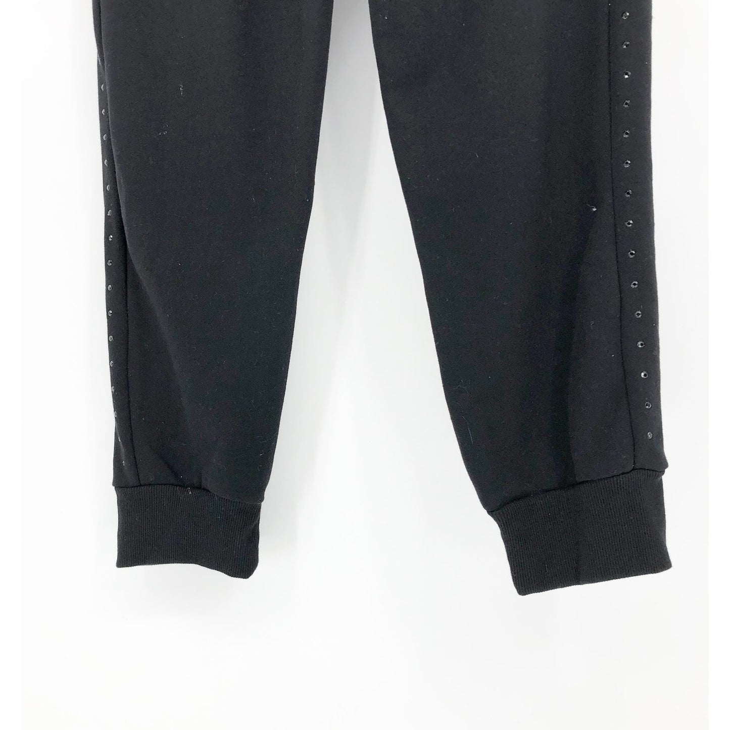 DKNY SPORT Womens Relaxed Joggers Medium Black Pants Embellished NWT