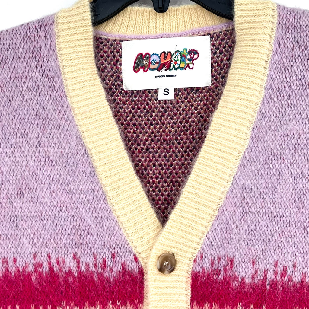 MOHAIR BY ADEDIM ASTERISKS UNISEX Mohair Knit Vest Small Pastel Multi NWOT
