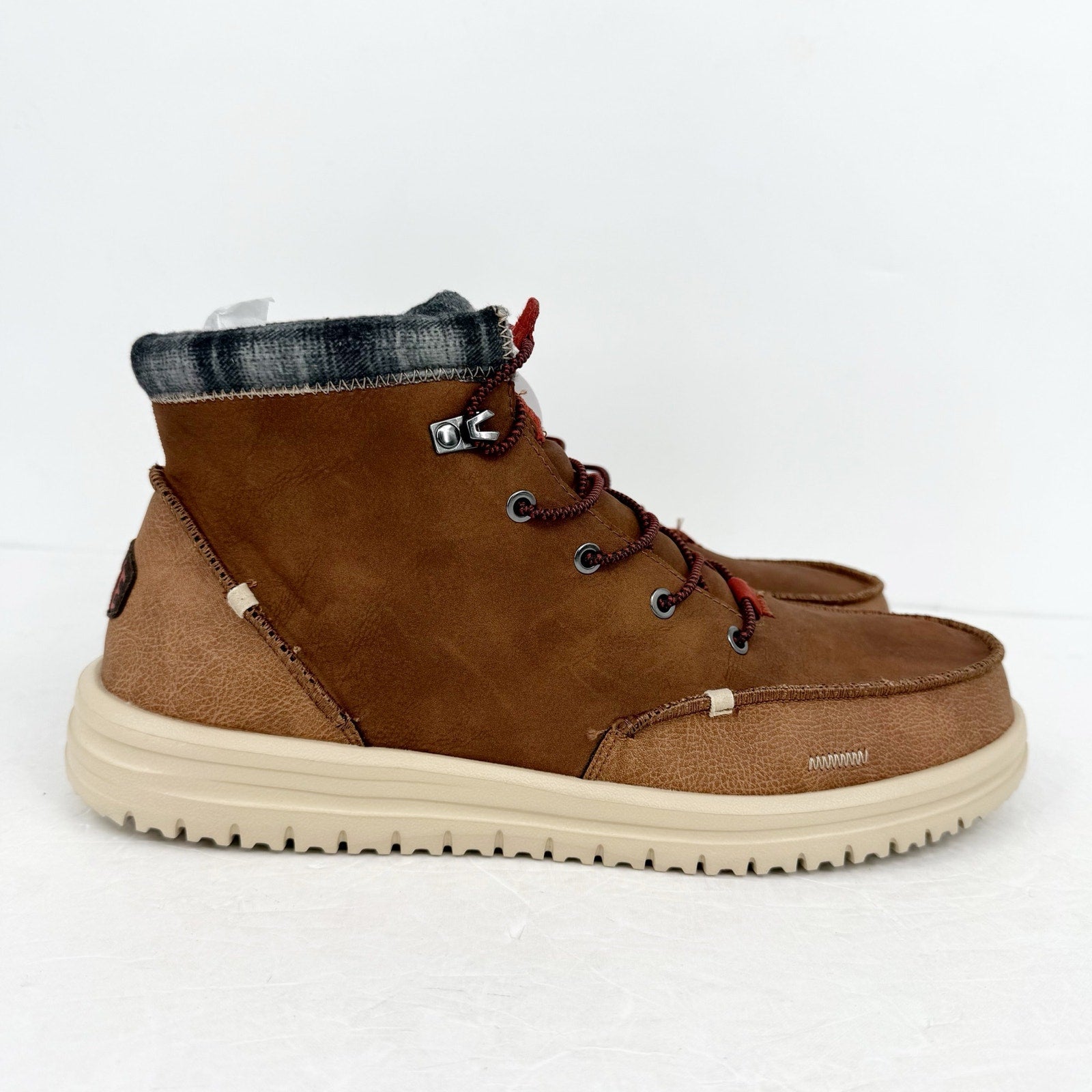 Hey Dude Mens Bradley Classic Ankle Boots US 15 EU 48 Brown Water Resistant NWOB