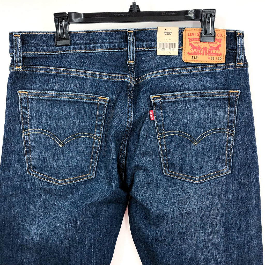 LEVI'S Men's 513 Slim Flex Jeans 33x30 Blue Tree Topper 08513-0934 NWT