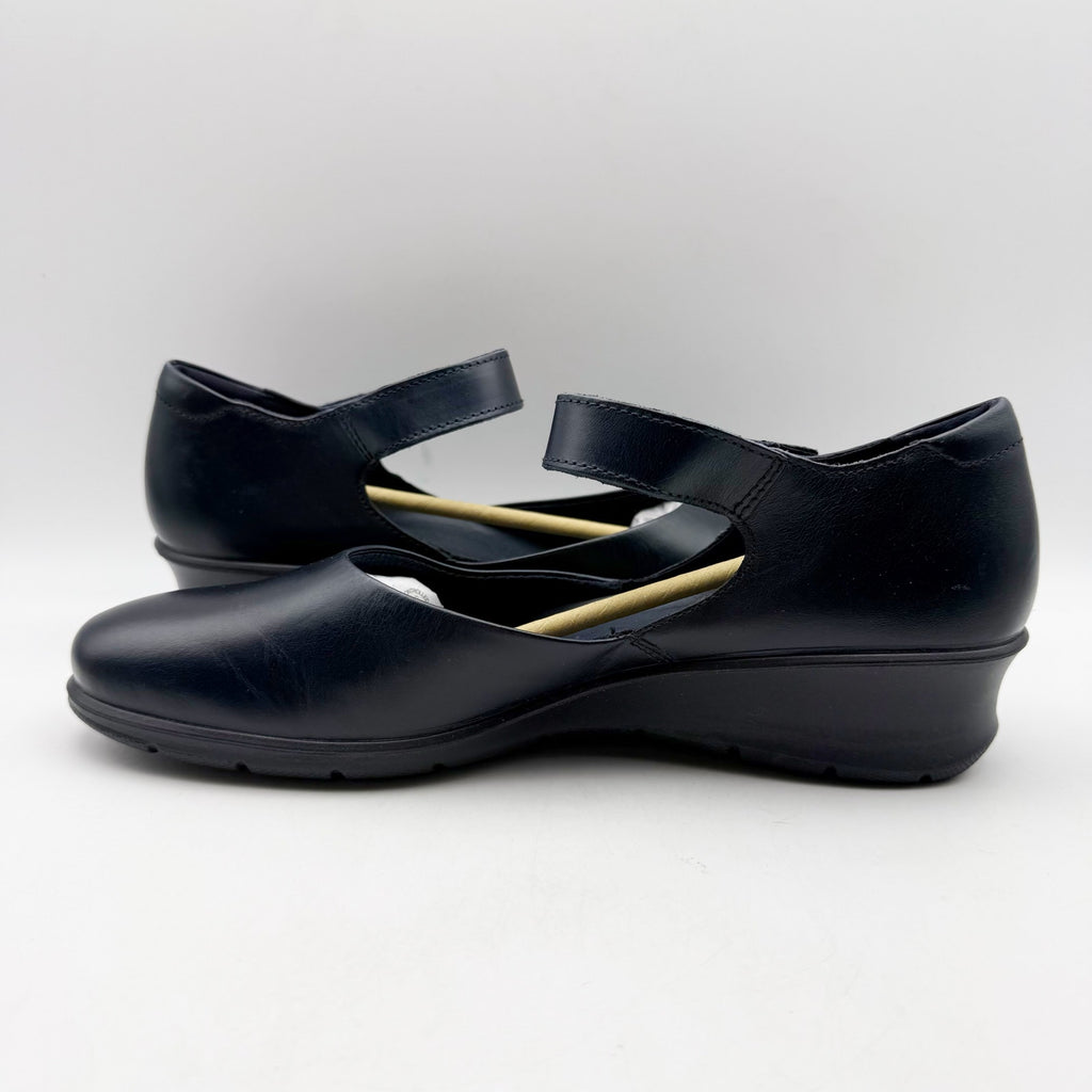 ECCO Womens Felicia Mary Jane Shoes EU 40 US 9-9.5 Blue Leather Flats NWOB