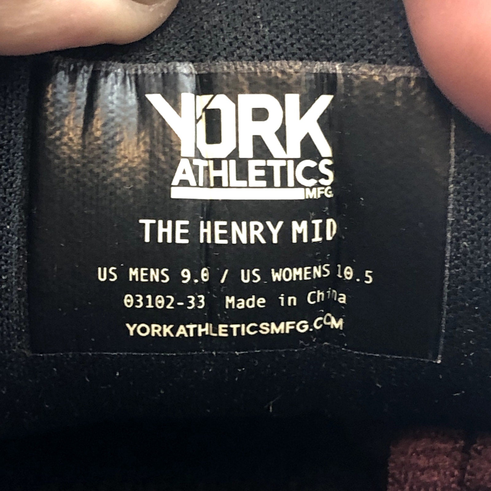 YORK Athletics Mens Henry Mid Trainer Sneakers US 9 Red Athletic Shoes NIB