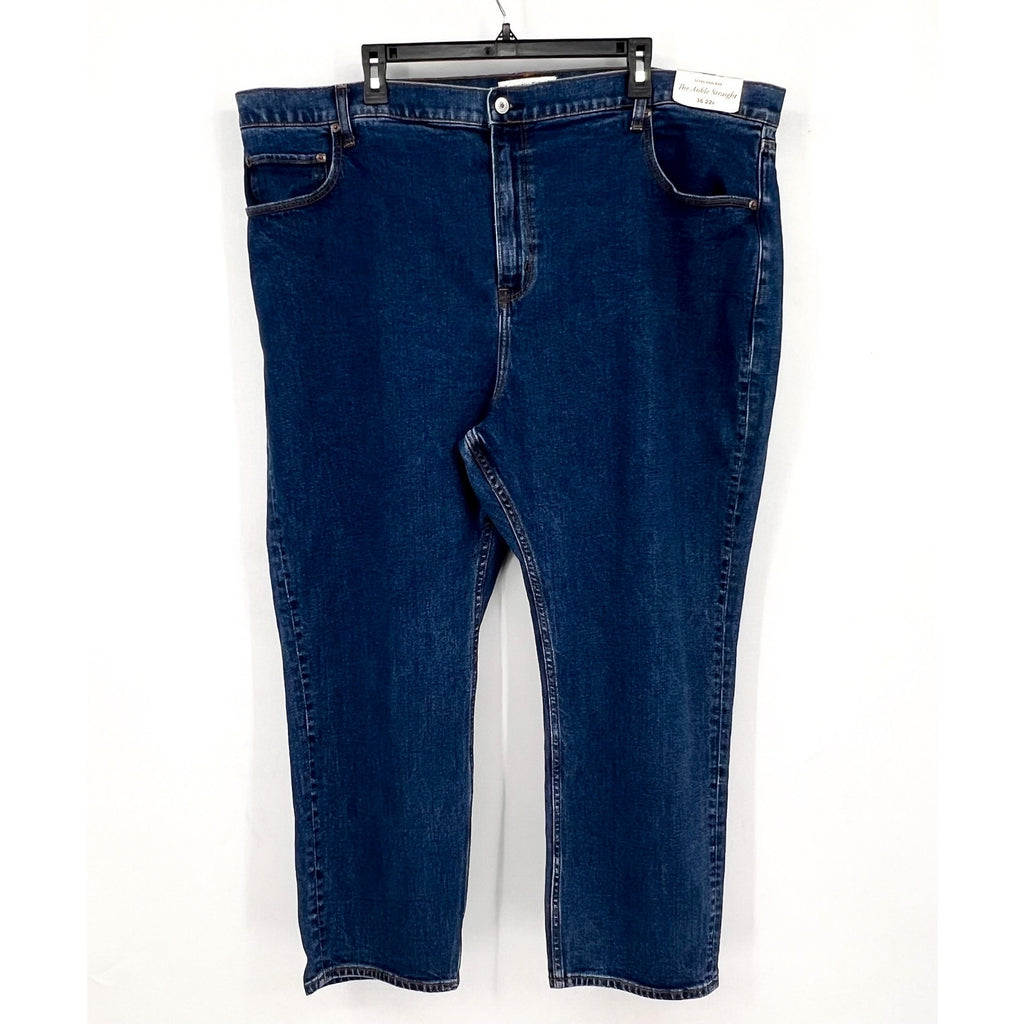 ABERCROMBIE & FITCH Women Ultra High Ankle Straight Jeans Size 36 US 22 Blue NWT