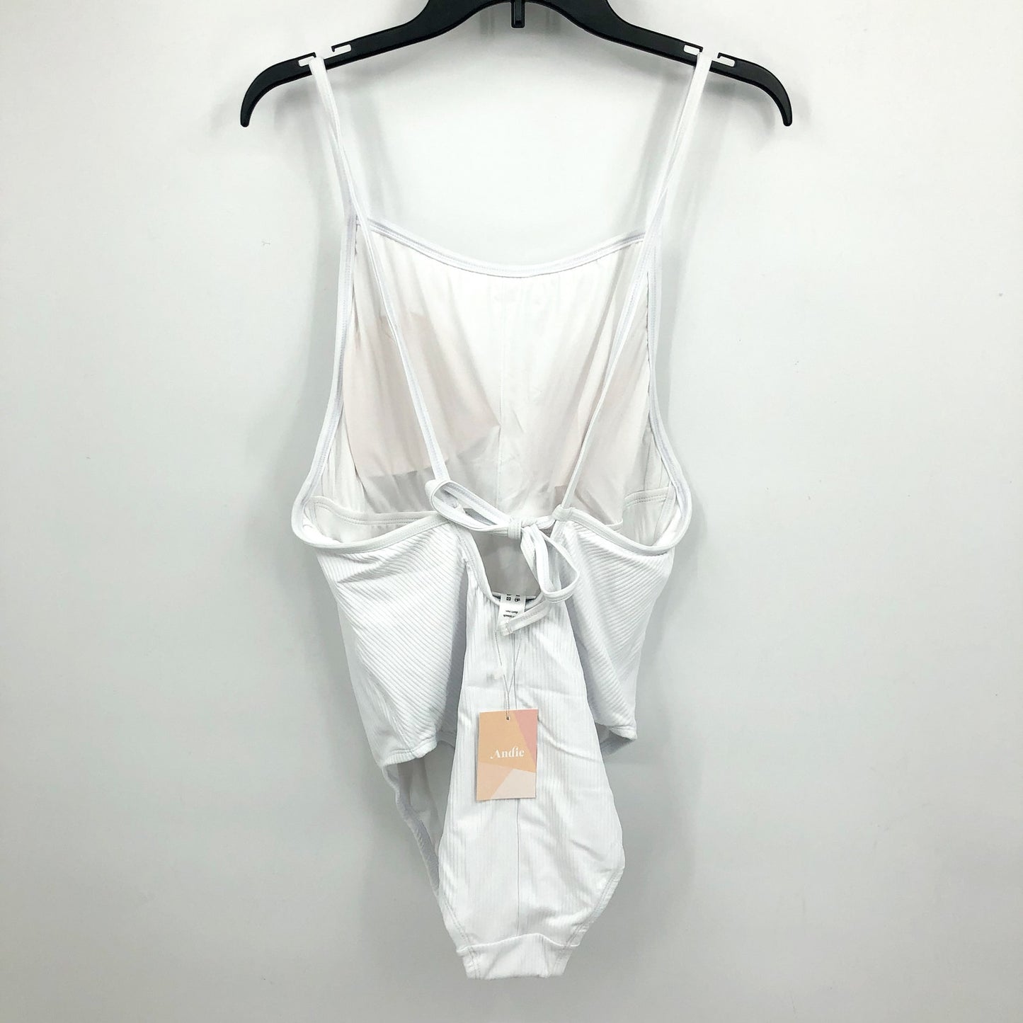ANDIE SWIM Paloma One Piece Swimsuit XXL 18 Tall White Ribbed